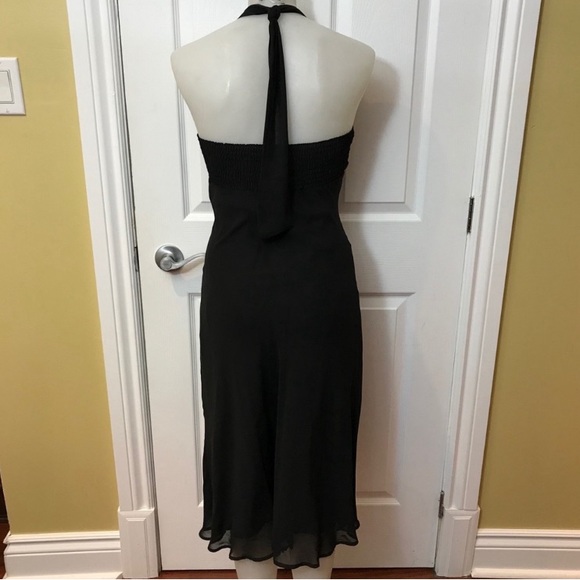 ESPRIT Lined Black Chifon Halter Dress 8 (Small) - Picture 6 of 15